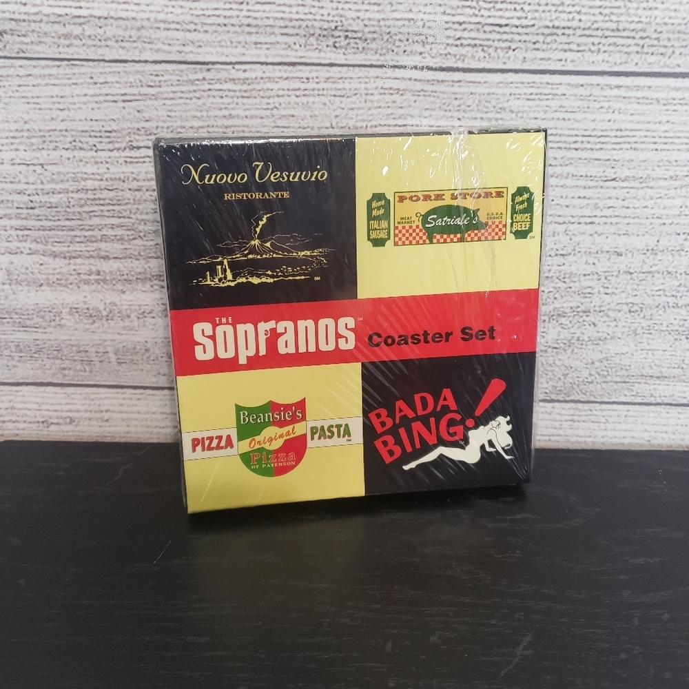 HBO‎ The Sopranos (4) Coaster Set NEW SEALED